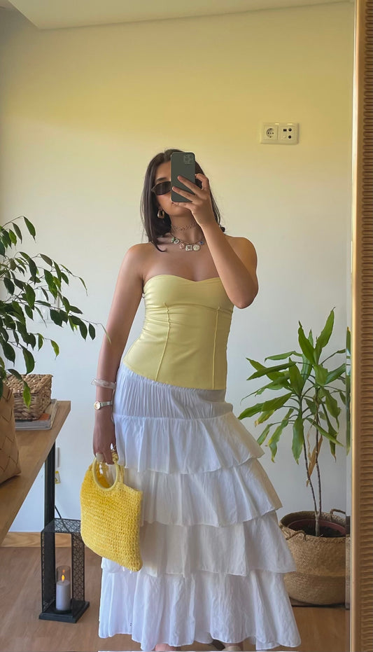 Ruffles Skirt -White
