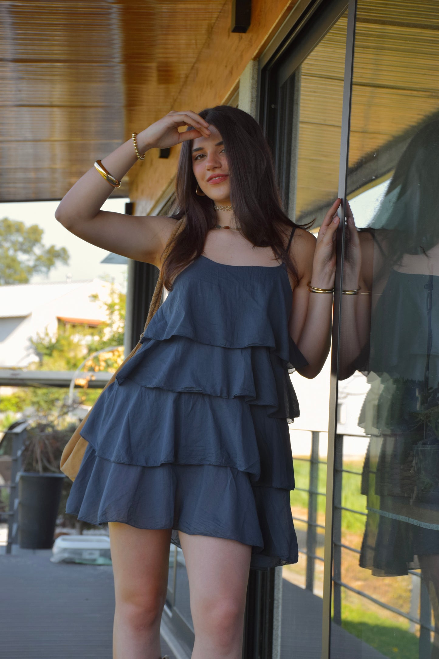 Cotton Dress - Dark Blue