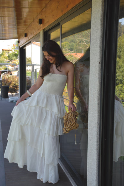 Duna Dress - Butter Yellow/Beige