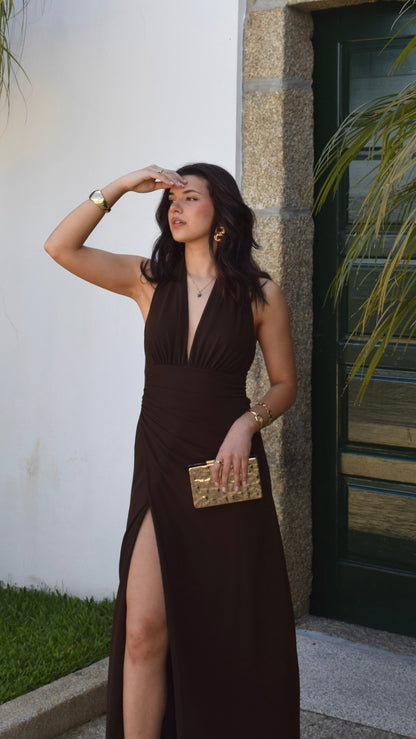 Marfil Dress - Brown