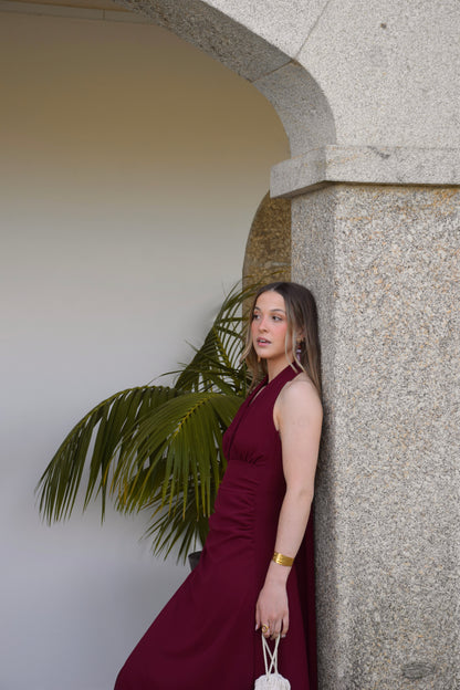 Marfil Dress - Bordeaux