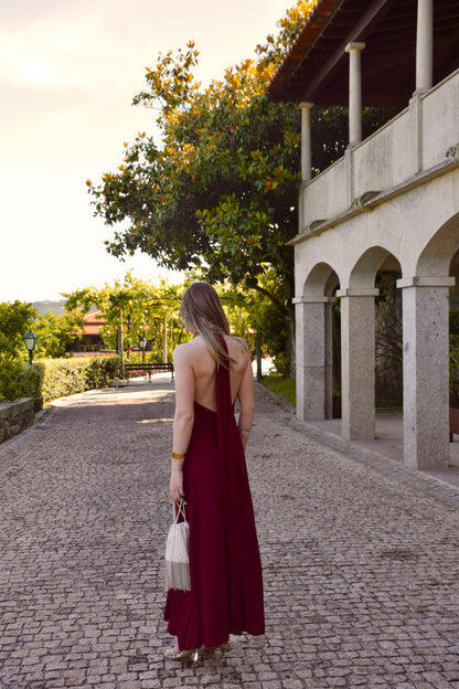 Marfil Dress - Bordeaux