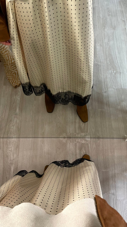 Saia/Vestido Scandal Polka Dots & Lace
