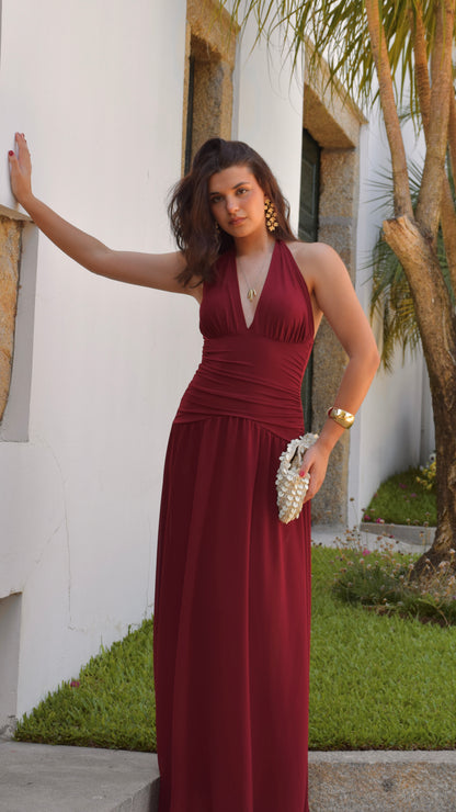 Nami Dress - Burgundy