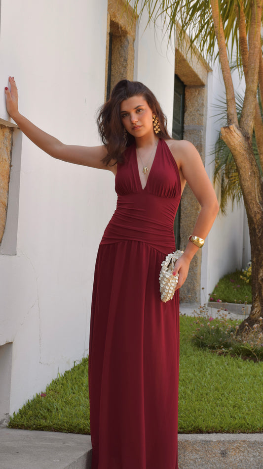 Nami Dress - Burgundy