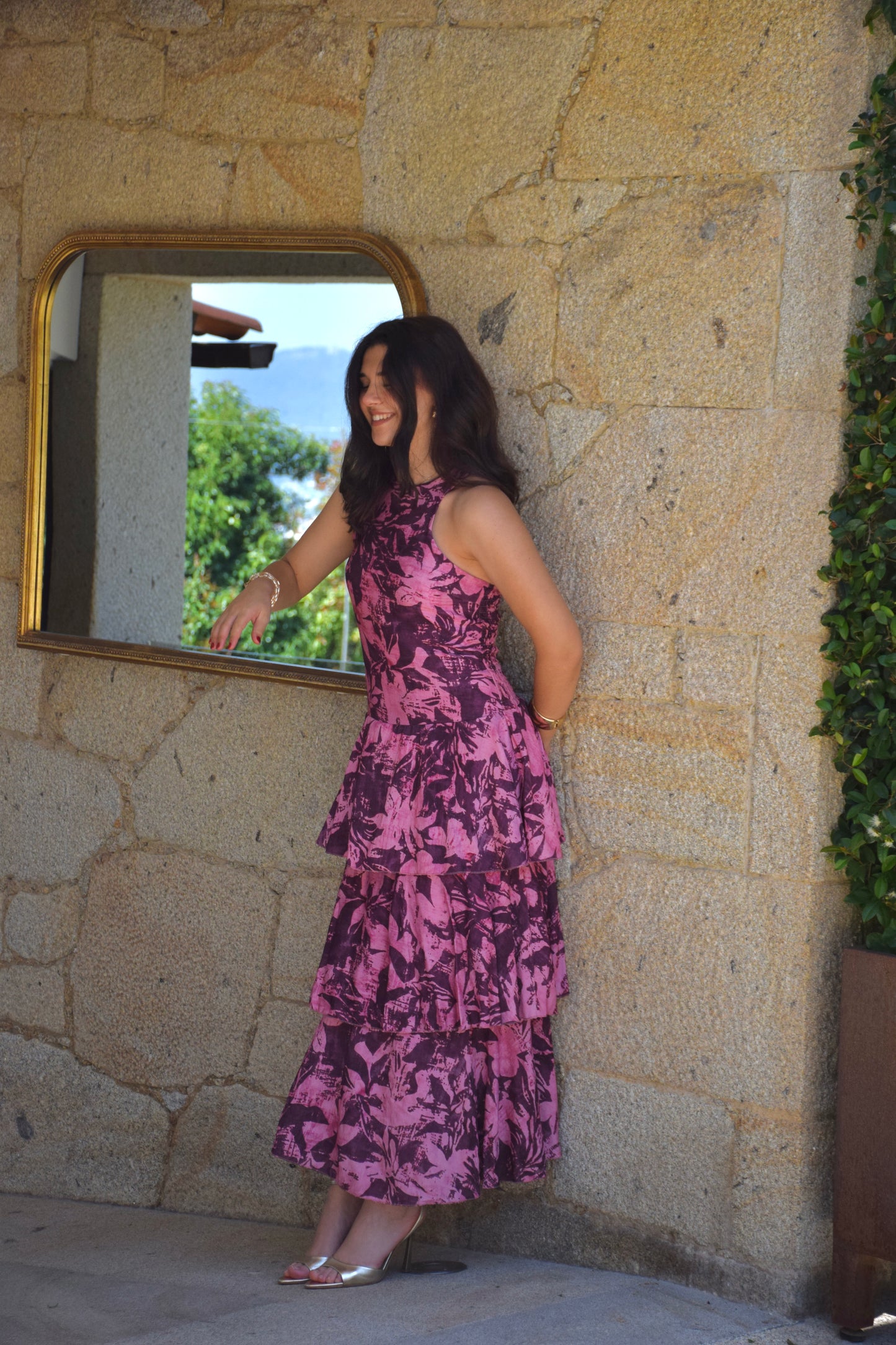 Zafira Dress - Pink & Purple