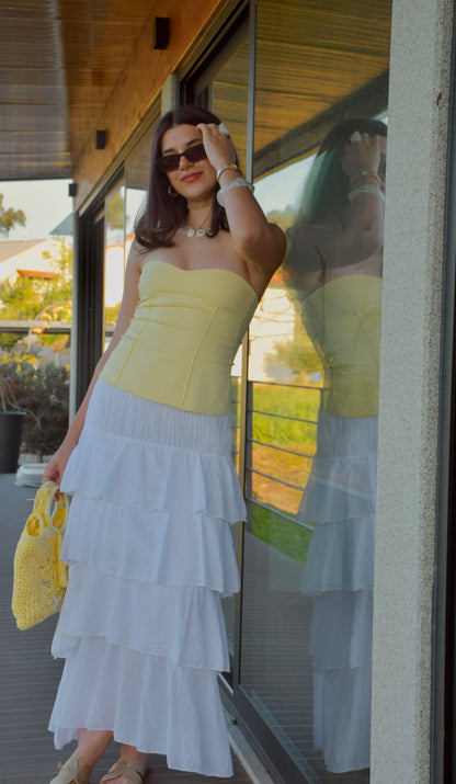 Ruffles Skirt -White