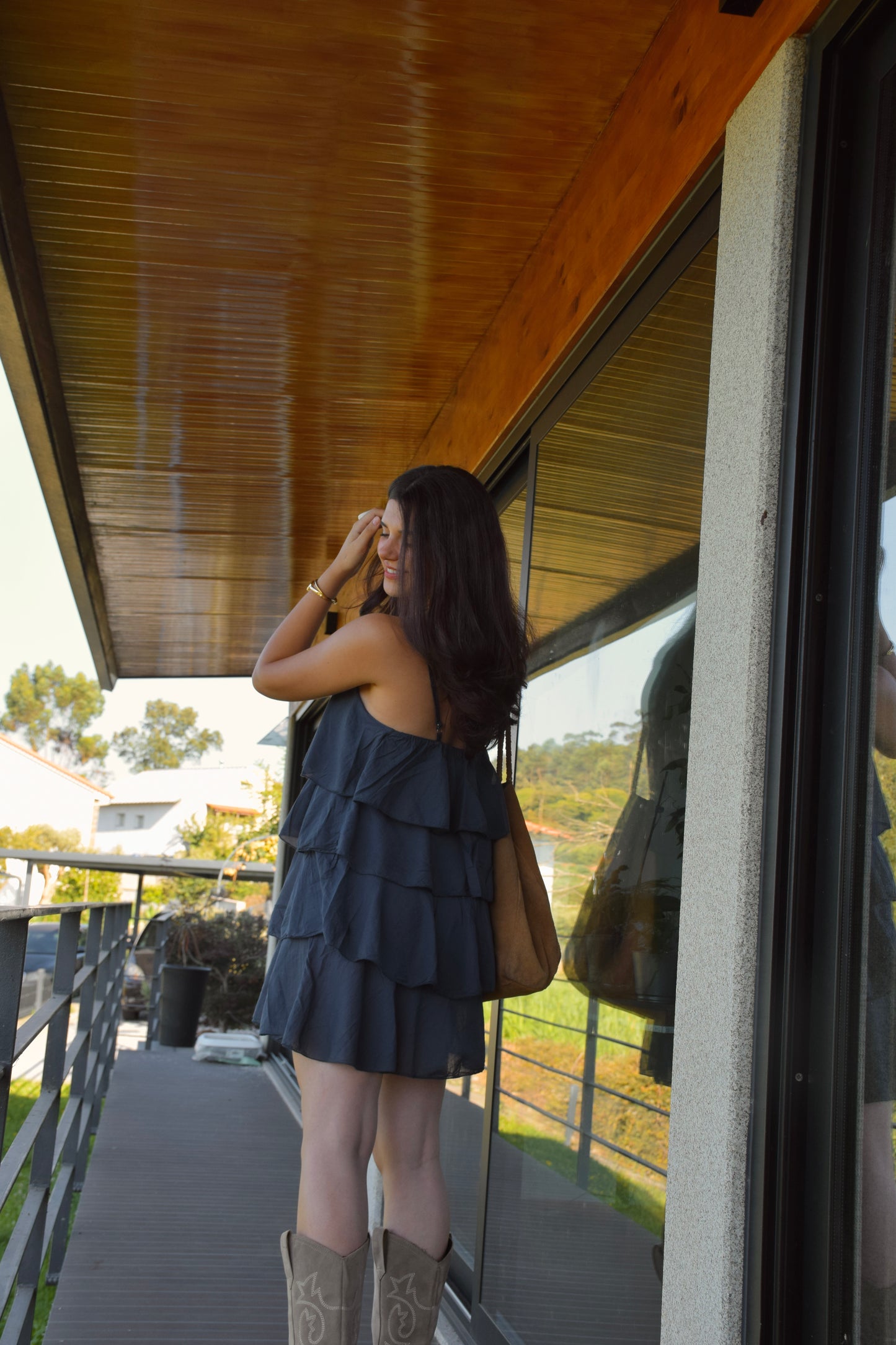 Cotton Dress - Dark Blue