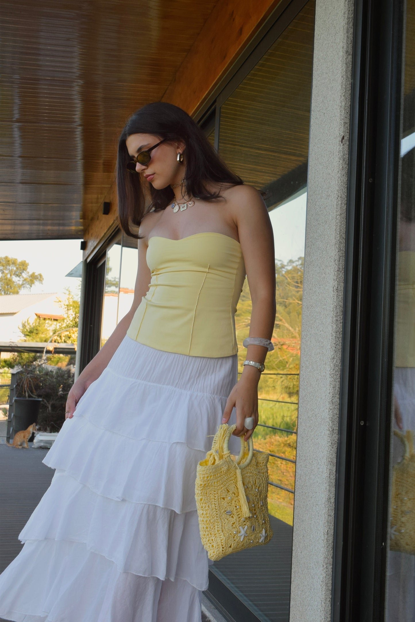 Top Cuore Algodão - Yellow