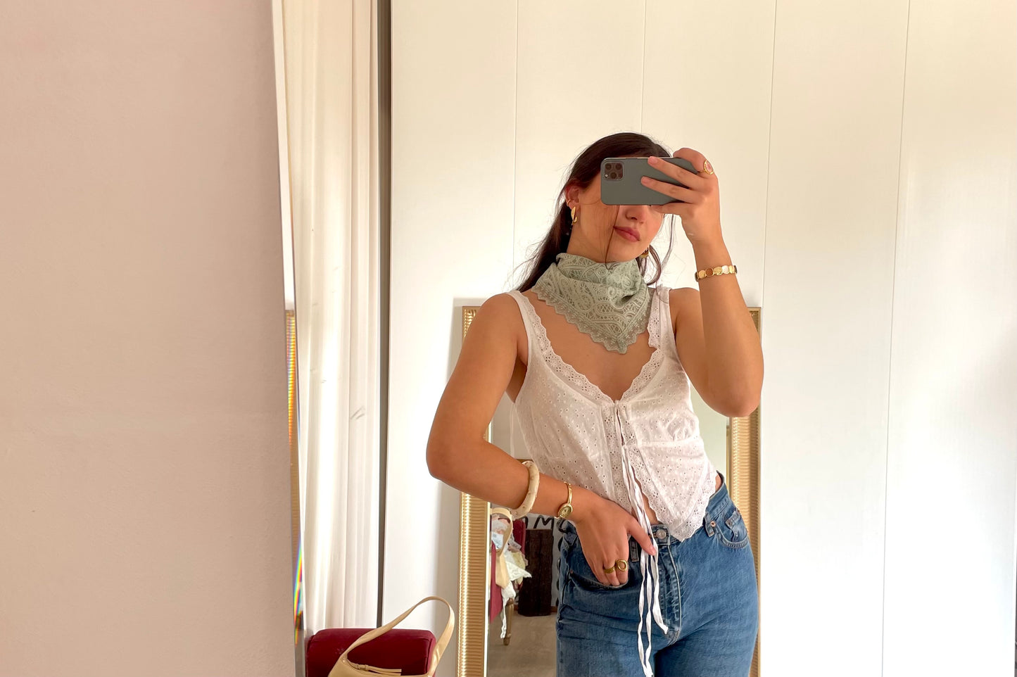 Lenço / Pareo / Bandana de Renda