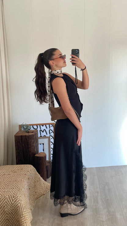 Slit Lace Skirt