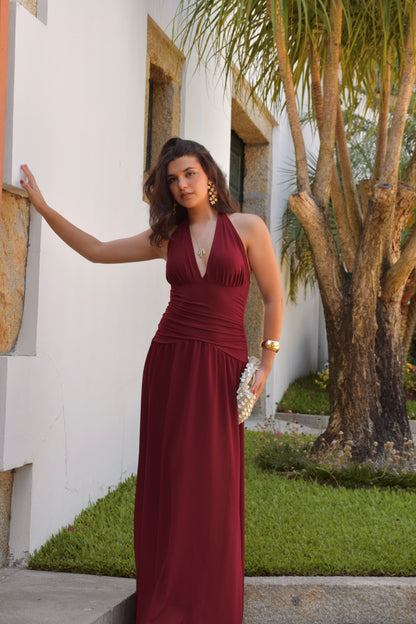Nami Dress - Burgundy