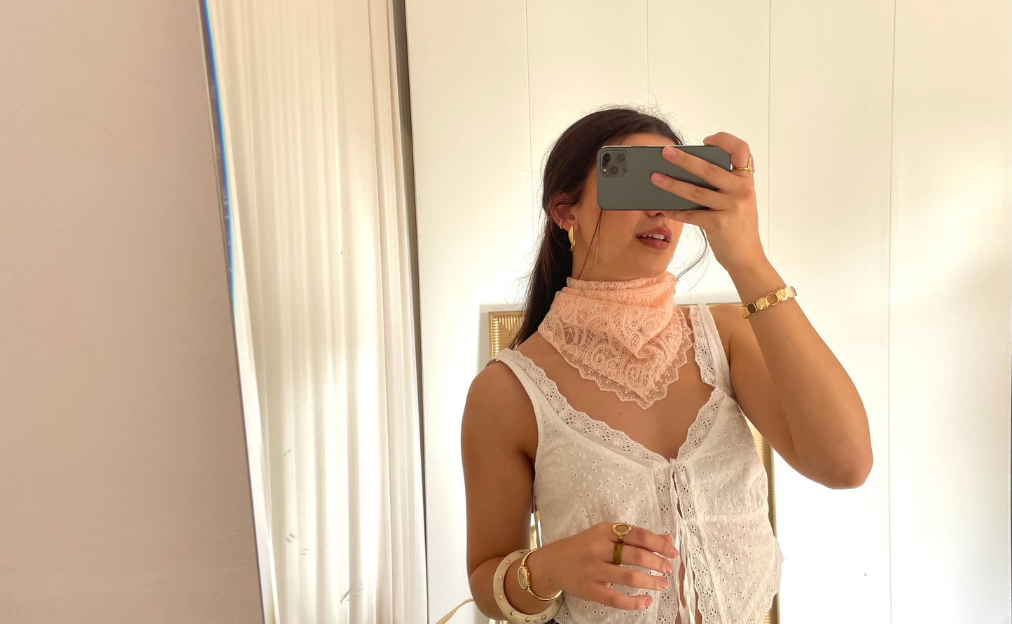 Lenço / Pareo / Bandana de Renda