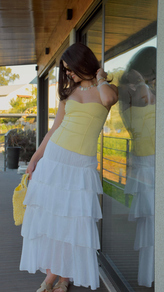 Ruffles Skirt -White