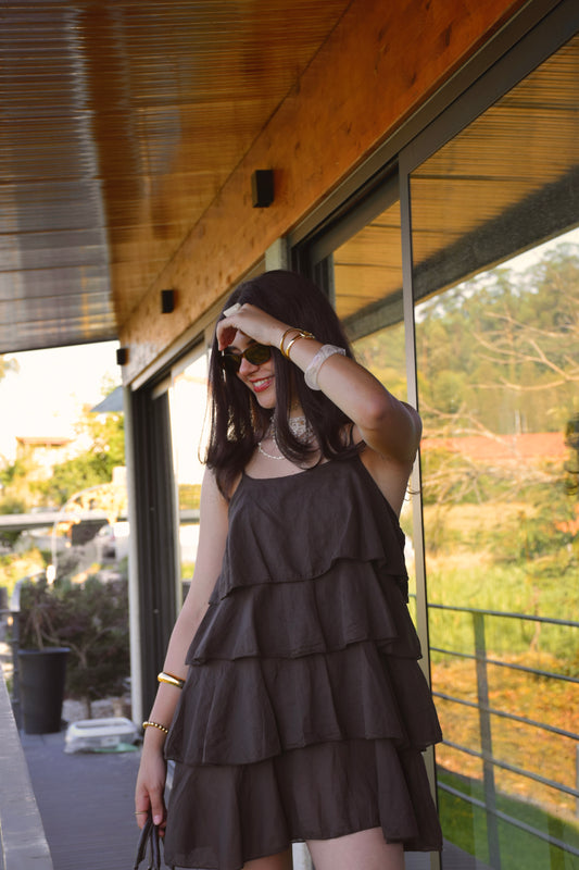 Cotton Dress - Brown