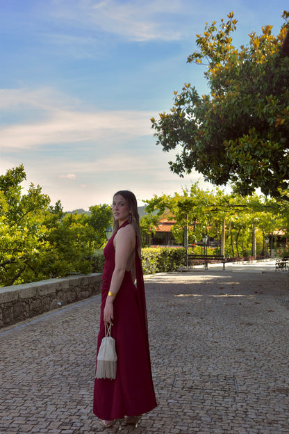 Marfil Dress - Bordeaux