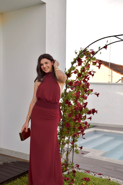 Azahar Dress - Burgundy