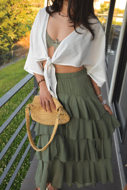 Ruffles Skirt - Green