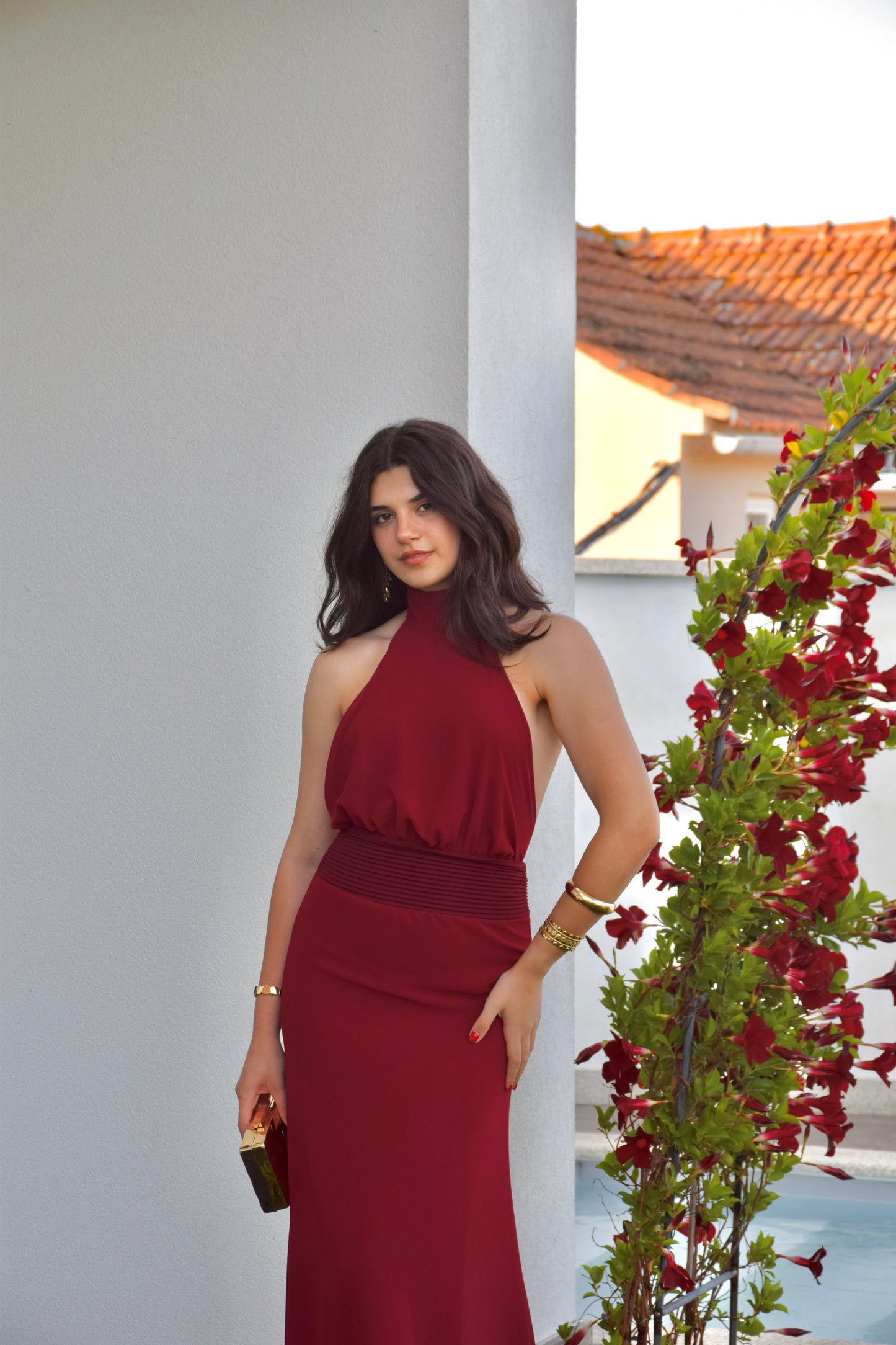 Azahar Dress - Burgundy