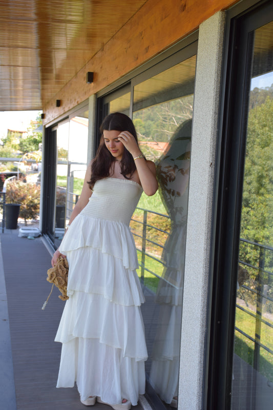 Duna Dress - Butter Yellow/Beige