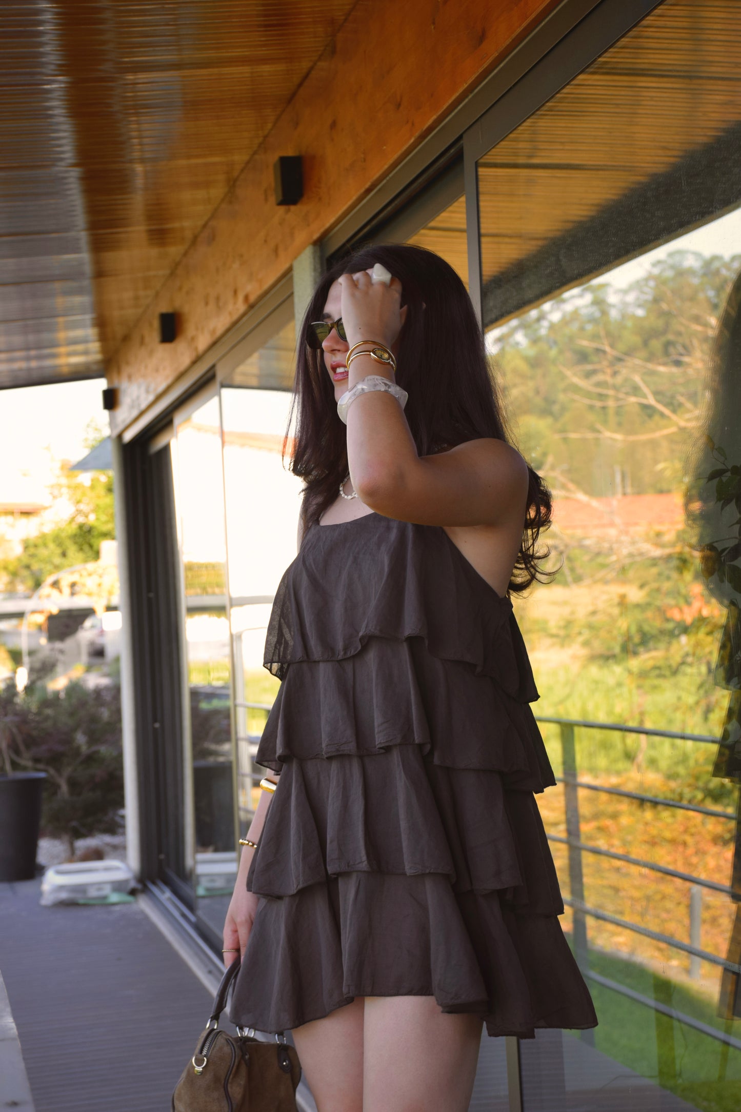Cotton Dress - Brown