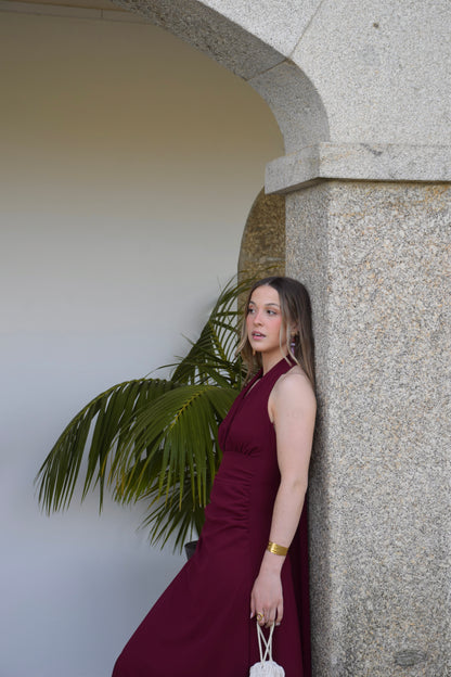 Marfil Dress - Bordeaux