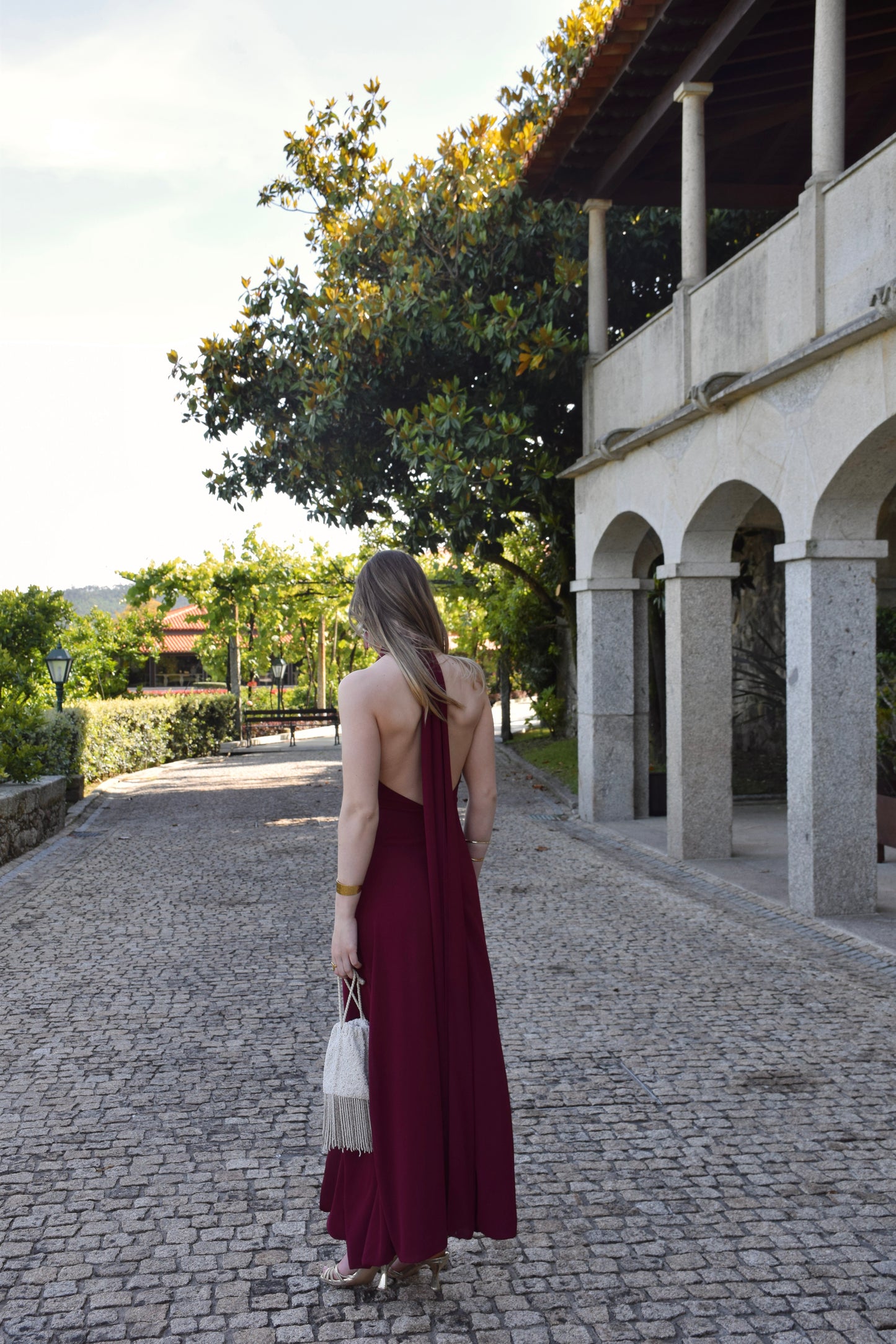 Marfil Dress - Bordeaux