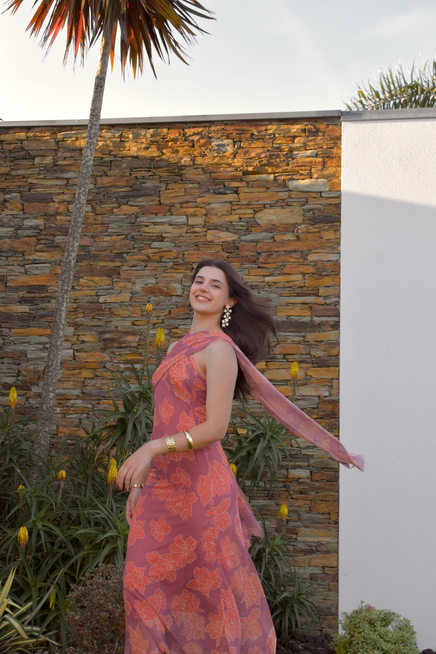 Aurora Dress - Pink & Light Orange