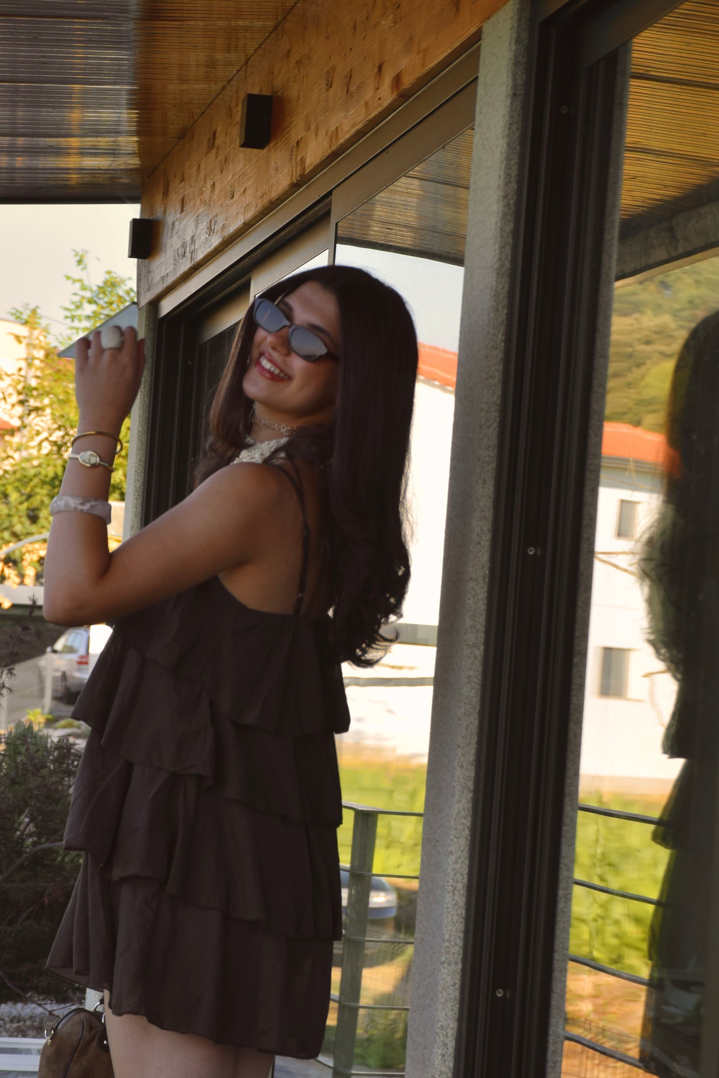 Cotton Dress - Brown