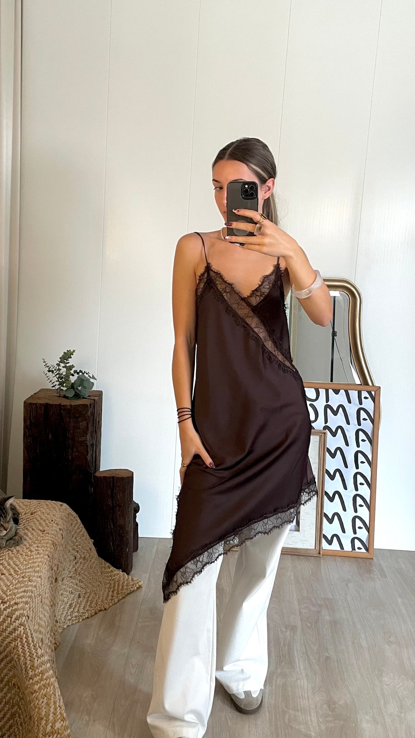 Vestido / Top Lace Assimétrico