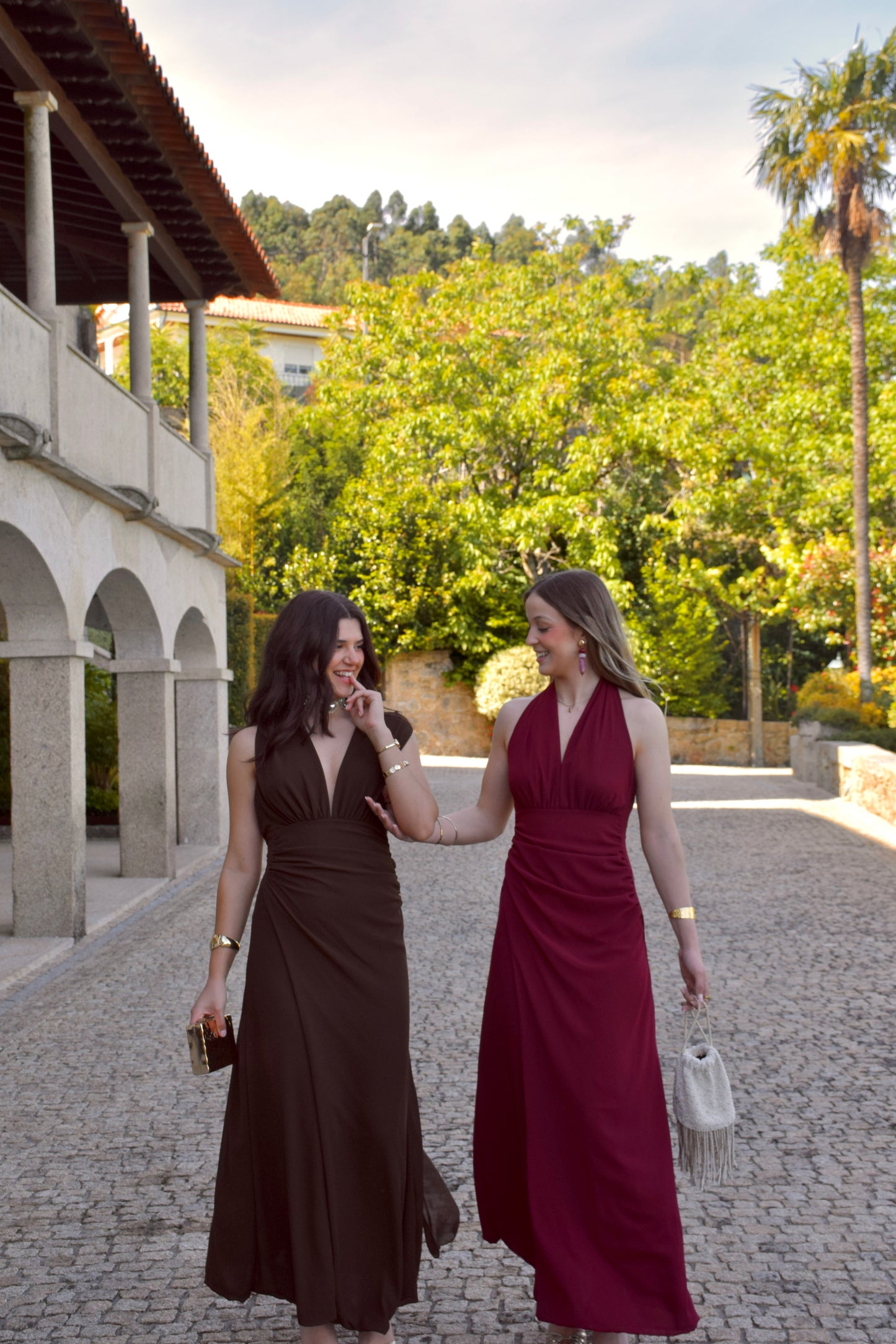 Marfil Dress - Bordeaux
