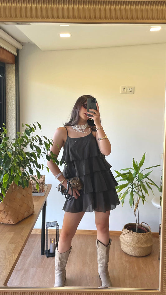Cotton Dress - Brown