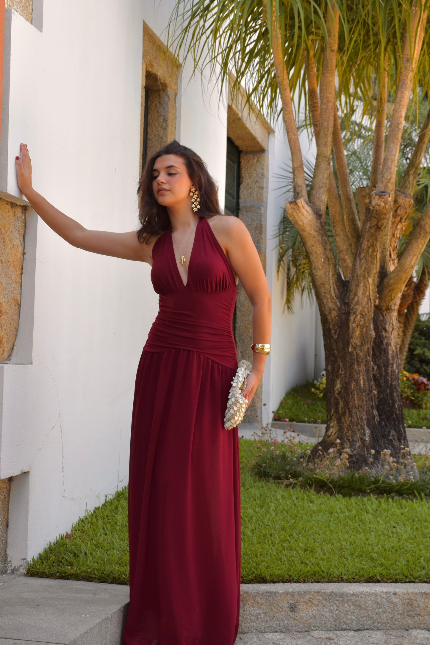 Nami Dress - Burgundy