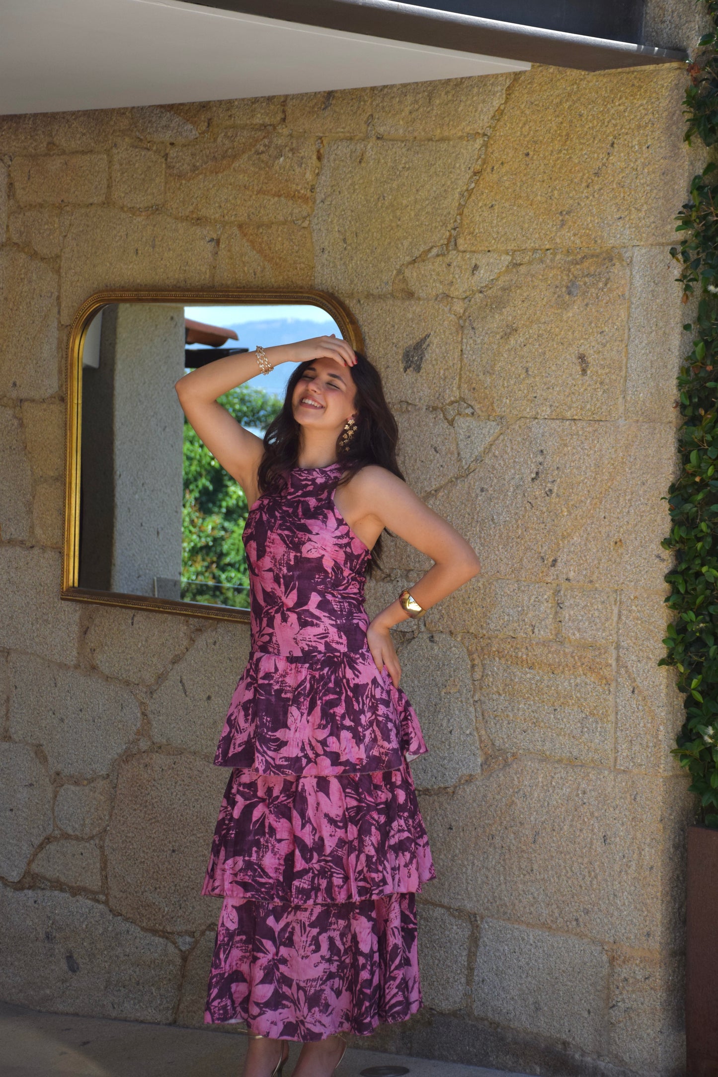 Zafira Dress - Pink & Purple